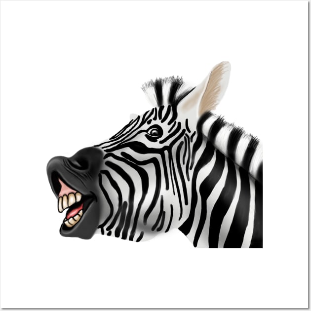 Funny Zebra Wall Art by Merchweaver